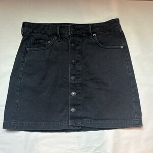 American Eagle Outfitters Black Denim Mini Skirt